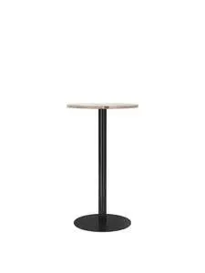 Audo Copenhagen - Harbour Column, Bar Table, Ø60 x H:103 cm, Black Steel Base, Kunis Breccia Stone Top