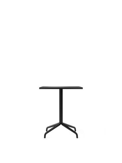Audo Copenhagen - Harbour Column, Dining Table, 
70 x 60 x H:73 cm, Black Steel Star Base, Charcoal Linoleum Top