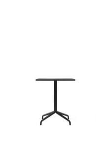 Audo Copenhagen - Harbour Column, Dining Table, 70 x 60 x H:73 cm, Black Steel Star Base, Black Oak Top