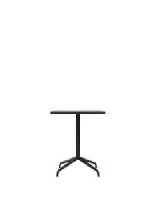 Audo Copenhagen - Harbour Column, Dining Table, 
70 x 60 x H:73 cm, Black Steel Star Base, Black Oak Top