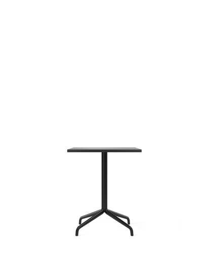 Audo Copenhagen - Harbour Column, Dining Table, 
70 x 60 x H:73 cm, Black Steel Star Base, Black Oak Top
