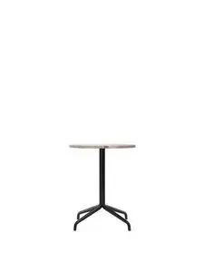 Audo Copenhagen - Harbour Column, Dining Table, 
Ø60 x H:73 cm, Black Steel Star Base, Kunis Breccia Stone Top