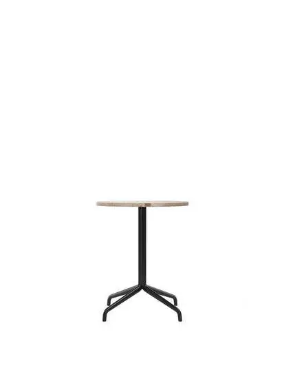 Audo Copenhagen - Harbour Column, Dining Table, 
Ø60 x H:73 cm, Black Steel Star Base, Kunis Breccia Stone Top