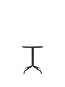 Audo Copenhagen - Harbour Column, Dining Table, Ø60 x H:73 cm, Black Steel Star Base, Charcoal Linoleum Top