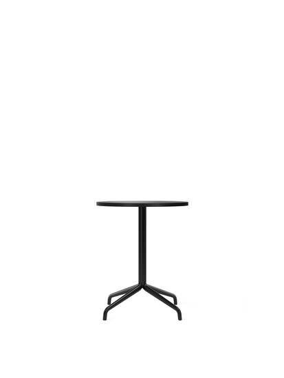 Audo Copenhagen - Harbour Column, Dining Table, 
Ø60 x H:73 cm, Black Steel Star Base, Charcoal Linoleum Top