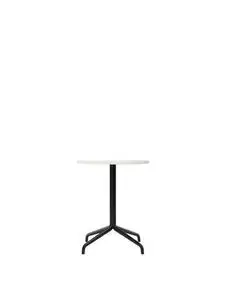 Audo Copenhagen - Harbour Column, Dining Table, Ø60 x H:73 cm, Black Steel Star Base, Estremoz Marble Off White Top