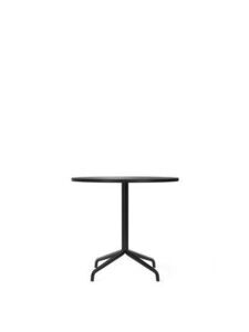 Audo Copenhagen - Harbour Column, Dining Table, 
Ø80 x H:73 cm, Black Steel Star Base, Charcoal Linoleum Top