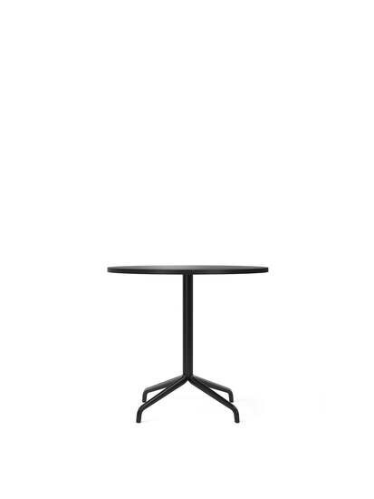 Audo Copenhagen - Harbour Column, Dining Table, 
Ø80 x H:73 cm, Black Steel Star Base, Charcoal Linoleum Top