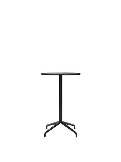 Audo Copenhagen - Harbour Column, Counter Table, 
Ø60 x H:93 cm, Black Steel Star Base, Charcoal Linoleum Top