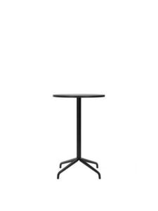 Audo Copenhagen - Harbour Column, Counter Table, 
Ø60 x H:93 cm, Black Steel Star Base, Black Painted Oak Top