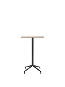 Audo Copenhagen - Harbour Column, Bar Table, 70 x 60 x H:103 cm, Black Steel Star Base, Kunis Breccia Stone Top