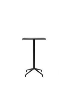 Audo Copenhagen - Harbour Column, Bar Table, 70 x 60 x H:103 cm, Black Steel Star Base, Charcoal Linoleum Top