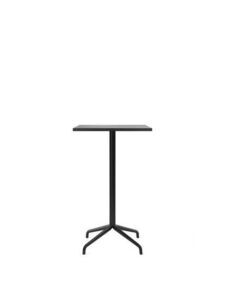 Audo Copenhagen - Harbour Column, Bar Table, 70 x 60 x H:103 cm, Black Steel Star Base, Black Painted Oak Top