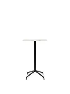 Audo Copenhagen - Harbour Column, Bar Table, 70 x 60 x H:103 cm, Black Steel Star Base, Estremoz Marble Off White Top