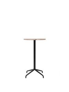 Audo Copenhagen - Harbour Column, Bar Table, 
Ø60 x H:103 cm, Black Steel Star Base, Kunis Breccia Stone Top