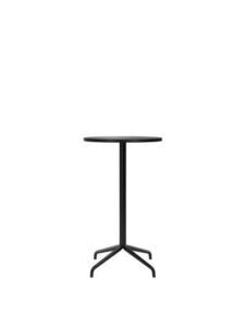 Audo Copenhagen - Harbour Column, Bar Table, 
Ø60 x H:103 cm, Black Steel Star Base, Charcoal Linoleum Top