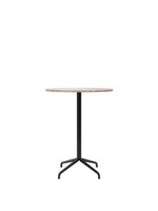 Audo Copenhagen - Harbour Column, Bar Table, Ø80 x H:103 cm, Black Steel Star Base, Kunis Breccia Stone Top