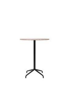 Audo Copenhagen - Harbour Column, Bar Table, Ø80 x H:103 cm, Black Steel Star Base, Kunis Breccia Stone Top