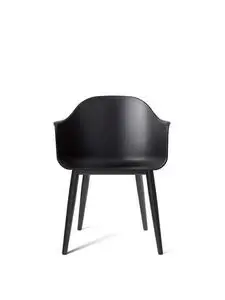 Audo Copenhagen - Harbour Dining Chair, sorte træben, sort sæde