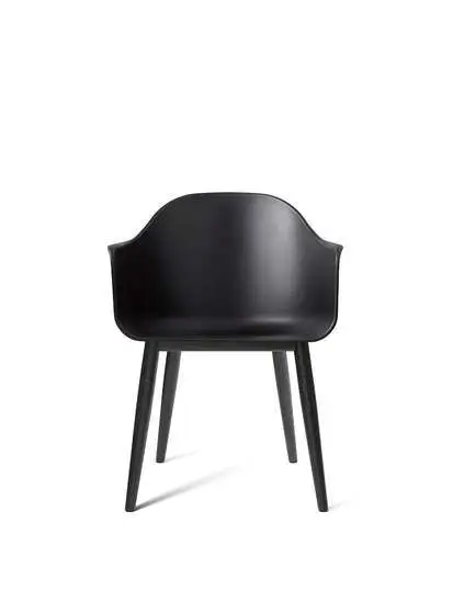 Audo Copenhagen - Harbour Dining Chair, sorte træben, sort sæde