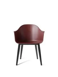 Audo Copenhagen - Harbour Dining Chair, Sort eg, Rød sæde