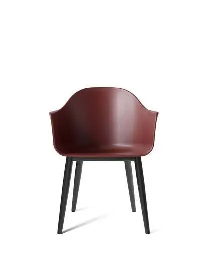 Audo Copenhagen - Harbour Dining Chair, Sort eg, Rød sæde