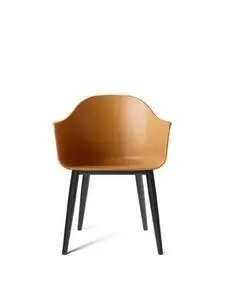 Audo Copenhagen - Harbour Dining Chair, Sort eg, Khaki sæde