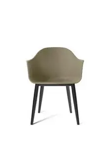 Audo Copenhagen - Harbour Dining Chair, Sort eg, Olivenfarvet sæde