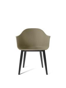 Audo Copenhagen - Harbour Dining Chair, Sort eg, Olivenfarvet sæde
