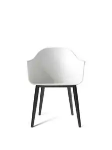 Audo Copenhagen - Harbour Dining Chair, Sort eg, Hvid sæde