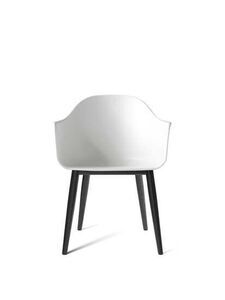 Audo Copenhagen - Harbour Dining Chair, Sort eg, Hvid sæde