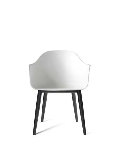 Audo Copenhagen - Harbour Dining Chair, Sort eg, Hvid sæde