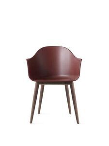 Audo Copenhagen - Harbour Dining Chair, Mørk eg, Rød sæde