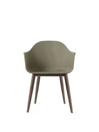 Audo Copenhagen - Harbour Dining Chair, Mørk eg, Olivenfarvet sæde