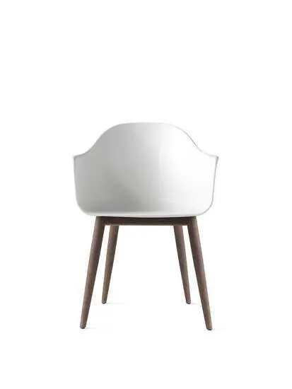 Audo Copenhagen - Harbour Dining Chair, Mørk eg, Hvid sæde