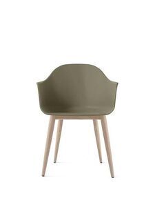 Audo Copenhagen - Harbour Dining Chair, Neutral eg, Olivenfarvet sæde