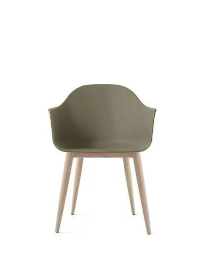 Audo Copenhagen - Harbour Dining Chair, Neutral eg, Olivenfarvet sæde