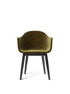 Audo Copenhagen - Harbour Dining Chair, Sort eg, Champion 35/grøn sæde