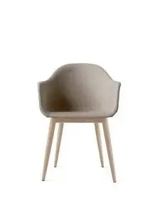 Audo Copenhagen - Harbour Dining Chair, Neutral eg, 0233 Remix grå sæde