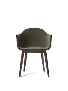 Audo Copenhagen - Harbour Dining Chair, Mørk eg, 0961 grøn sæde 
