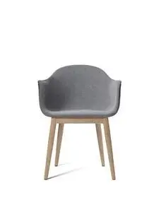 Audo Copenhagen - Harbour Dining Chair, Neutral eg, 0751 blå sæde