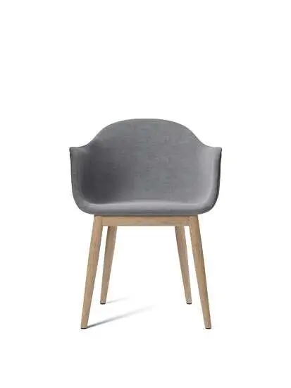 Audo Copenhagen - Harbour Dining Chair, Neutral eg, 0751 blå sæde