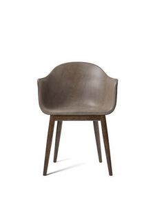 Audo Copenhagen - Harbour Dining Chair, Mørk eg, 0311 brun læder/Dakar