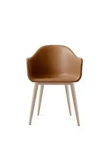 Audo Copenhagen - Harbour Dining Chair, Neutral eg, 0250 Cognac læder/Dakar
