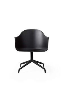 Audo Copenhagen - Harbour Dining Chair, Star Base w/Swivel, Shell Without Upholstery, Black Aluminium, Shell, Black