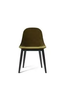 Audo Copenhagen - Harbour Side Dining Chair, Wood Base, Upholstered Shell PC1T, Black Oak, EU/US - CAL117 Foam, 1-3114-035 Champion (Green), Champion, JAB