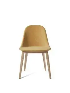 Audo Copenhagen - Harbour Side Dining Chair, Wood Base, Upholstered Shell PC2T, Natural Oak, EU/US - CAL117 Foam, 0022 (Orange) Moss, Moss, Kvadrat