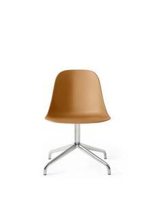Audo Copenhagen - Harbour Side Dining Chair, Star Base w/Swivel, Shell Without Upholstery, Polished Aluminium, Shell, Khaki