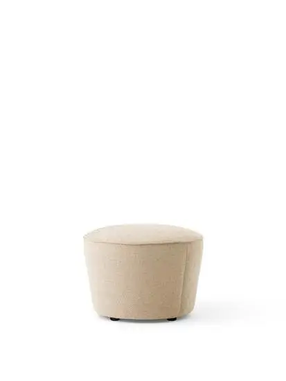 Audo Copenhagen - Cairn Pouf, Ø60, PC0T, EU/US - CAL117 Foam, 02 (Beige) Bouclé, Bouclé, Audo