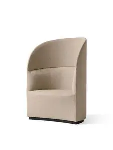 Audo Copenhagen - Tearoom, Lounge Chair, High Back, PC0T, EU - HR Foam, 02 (Beige), Bouclé, Bouclé, Audo